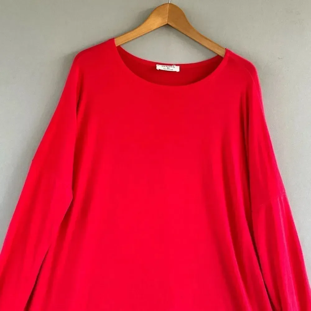 🎉5 for $45🎉 Zenana red top blouse shirt size XL